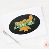 Sticker Ovale Jharkhand (Enveloppe)