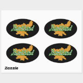 Sticker Ovale Jharkhand (Feuille)