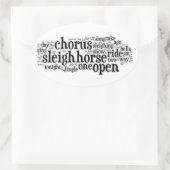 Sticker Ovale Jingle Bells Word Art1 (Sac)