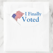 Sticker Ovale JK16 APPAREL - J'ai finalement voté (autocollant d (Sac)