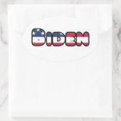 Sticker Ovale Joe Biden soutient l'élection présidentielle améri (Sac)