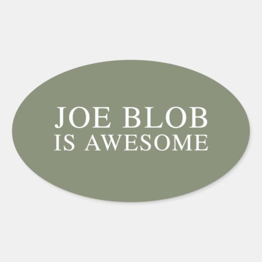 STICKER OVALE JOE BLOB EST INCROYABLE (Devant)
