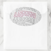 Sticker Ovale John 3:16 (Sac)