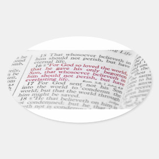 Sticker Ovale John 3:16