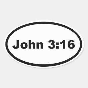 Sticker Ovale John 3:16