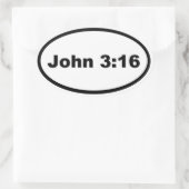 Sticker Ovale John 3:16 (Sac)