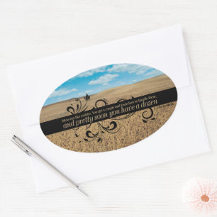 Sticker Ovale John Steinbeck Citation Inspirationnelle "Idées"