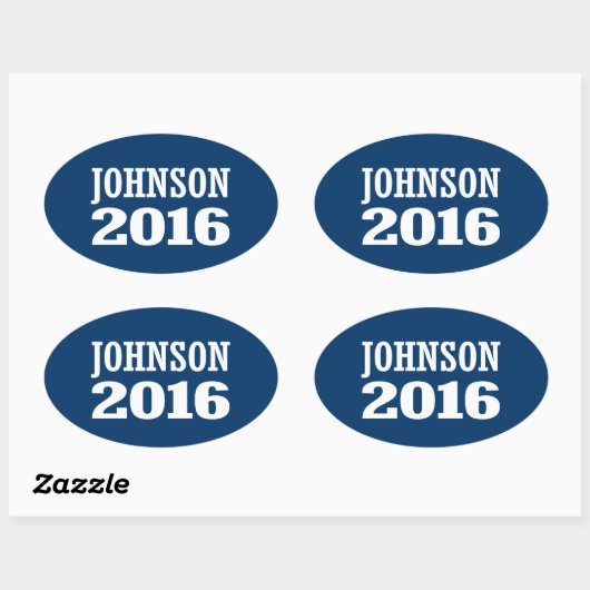 Sticker Ovale Johnson - Ron Johnson 2016 (Feuille)