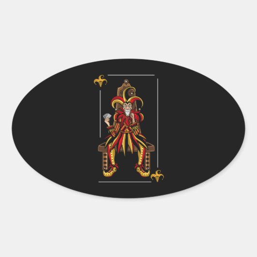 Sticker Ovale Jokers Wild (Devant)