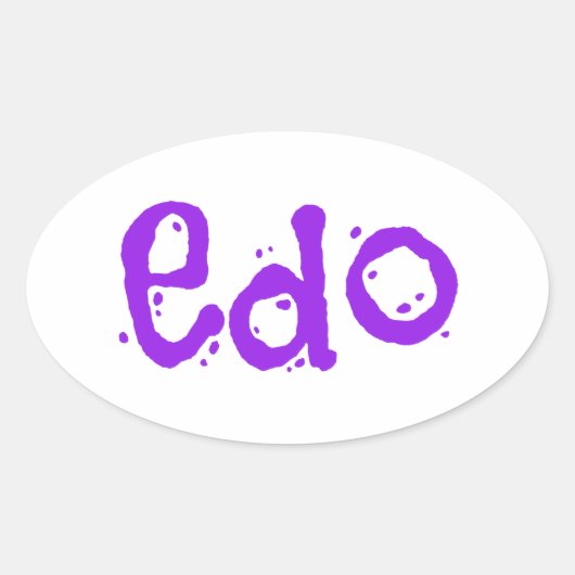 Sticker Ovale Joli Edo (Devant)