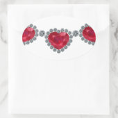 Sticker Ovale Jolie femme Ruby Collier (Sac)