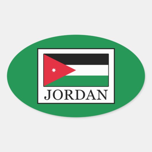 Sticker Ovale Jordanie (Devant)
