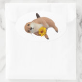 Sticker Ovale jouet farci pour chien des prairies (Sac)