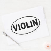 Sticker Ovale Joueur de violon (Enveloppe)