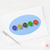 Sticker Ovale Joueurs de water-polo et de waterpolo (Enveloppe)