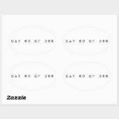 Sticker Ovale jour 60 sur 366 JOUR DU FEUILLE (Feuille)