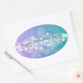 Sticker Ovale Jour de la Saint Valentin (Enveloppe)