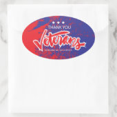 Sticker Ovale Jour des anciens combattants (Sac)