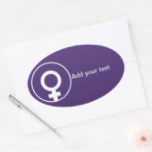 Sticker Ovale Journée internationale de la femme (Enveloppe)