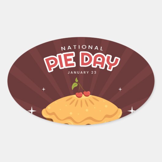 Sticker Ovale Journée nationale du gâteau (Devant)