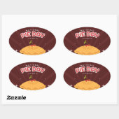 Sticker Ovale Journée nationale du gâteau (Feuille)