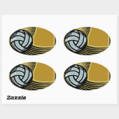 Sticker Ovale Jours d'or (Feuille)