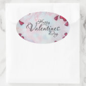 Sticker Ovale Joyeuse Saint-Valentin (Sac)