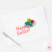 Sticker Ovale Joyeuses Pâques (Enveloppe)