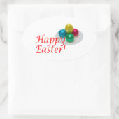 Sticker Ovale Joyeuses Pâques (Sac)