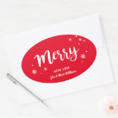 Sticker Ovale Joyeux (Enveloppe)