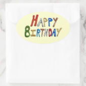 Sticker Ovale Joyeux anniversaire (Sac)