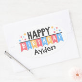 Sticker Ovale Joyeux Anniversaire (Enveloppe)