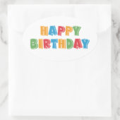 Sticker Ovale Joyeux anniversaire (Sac)