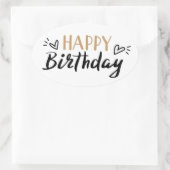 Sticker Ovale Joyeux anniversaire (Sac)