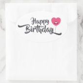 Sticker Ovale Joyeux Anniversaire (Sac)