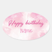 Sticker Ovale Joyeux anniversaire (Devant)