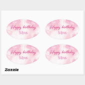 Sticker Ovale Joyeux anniversaire (Feuille)