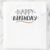 Sticker Ovale Joyeux anniversaire (Sac)