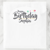 Sticker Ovale Joyeux Anniversaire (Sac)