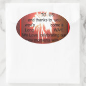 Sticker Ovale Joyeux anniversaire à nous Art Imprimer (Sac)