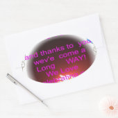 Sticker Ovale Joyeux anniversaire à vous Art Imprimer (Enveloppe)