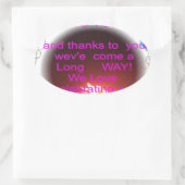 Sticker Ovale Joyeux anniversaire à vous Art Imprimer (Sac)