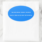 Sticker Ovale Joyeux anniversaire dans Morse Code (Sac)