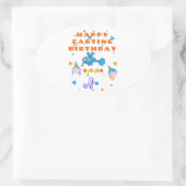 Sticker Ovale Joyeux Anniversaire de Pet de Bug (Sac)