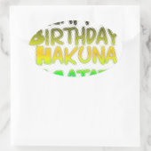 Sticker Ovale Joyeux anniversaire Hakuna Matata eco Inspirationa (Sac)