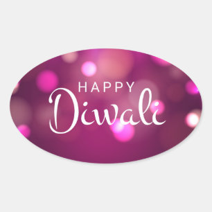 Sticker Ovale Joyeux Diwali