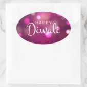 Sticker Ovale Joyeux Diwali (Sac)
