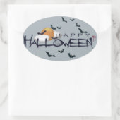 Sticker Ovale Joyeux Halloween (Sac)