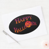 Sticker Ovale Joyeux Halloween (Enveloppe)