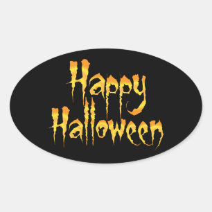 Sticker Ovale Joyeux Halloween